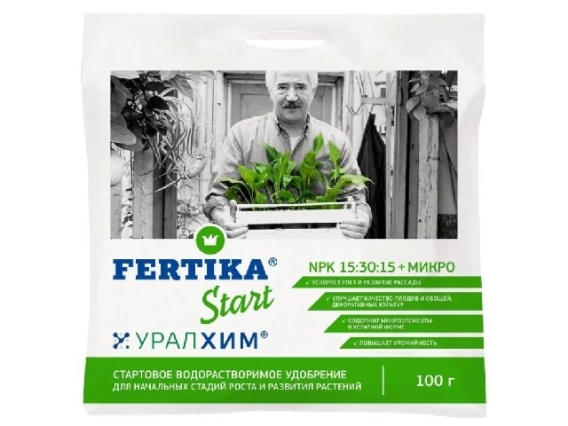  Стартовое водорастворимое удобрение NPK 15:30:15 + МИКРО ( пакет 100 гр.) Фертика